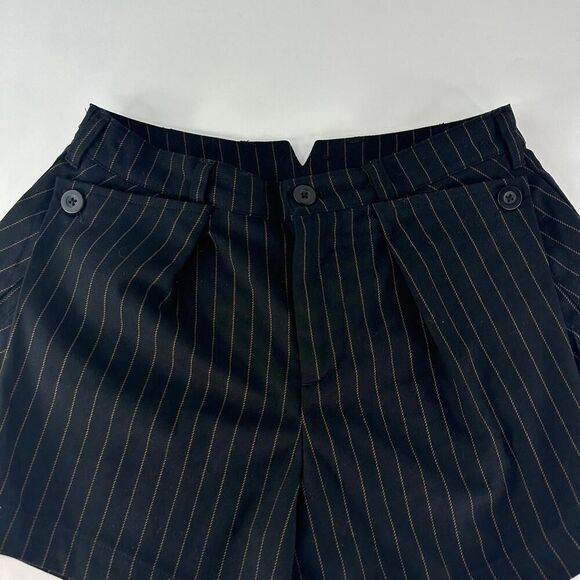 Free People Shorts Brown Size 4 Button Pinstripe Mini Shorts - Picture 8 of 11